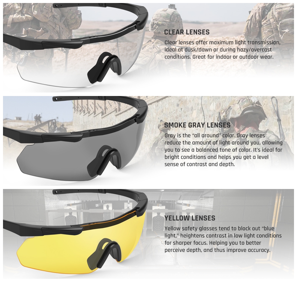 不同颜色的镜片